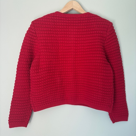 NEW Ba&sh Bash Gaspard  Tweed Cardigan Jacket in Red | size 2 / M - Picture 9 of 14